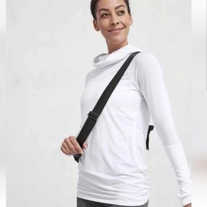 Athleta Essence Fitted Cowl Neck Tunic Hoodie Pullover Sz M